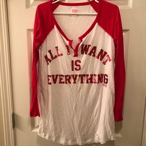 Victoria Secret Pink Red Sleep Shirt (Christmas)